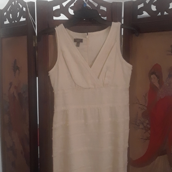 Tiered Linen dress by talbots, size 2 petite - Picture 2 of 3